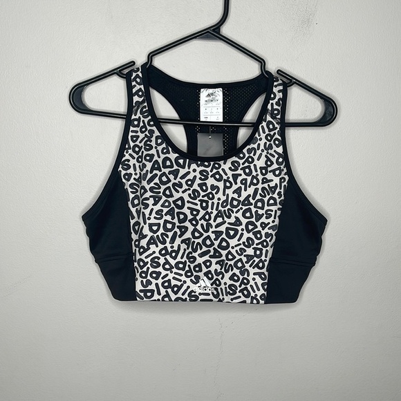 NEW Adidas FARM Rio Aeroready 3-Stripes Print Sports Crop Top - Picture 1 of 4